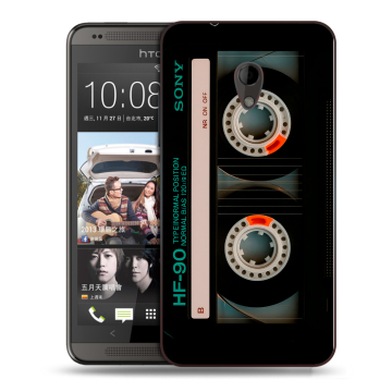 Силиконовый чехол на HTC Desire 700 с принтом Кассета