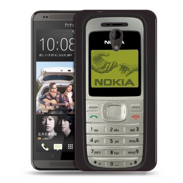 Силиконовый чехол на HTC Desire 700 с принтом Ретро Нокия
