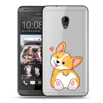Силиконовый чехол на HTC Desire 700 с принтом Корги Силиконовый чехол на HTC Desire 700 с принтом Корги