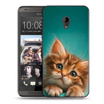 Силиконовый чехол на HTC Desire 700 с принтом котенок