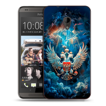 Силиконовый чехол на HTC Desire 700 с принтом Герб флаг России Силиконовый чехол на HTC Desire 700 с принтом Герб флаг России