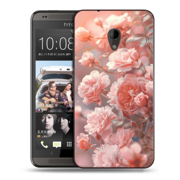 Силиконовый чехол на HTC Desire 700 с принтом Розовые розы Силиконовый чехол на HTC Desire 700 с принтом Розовые розы