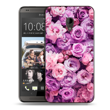Силиконовый чехол на HTC Desire 700 с принтом лавандовые розы