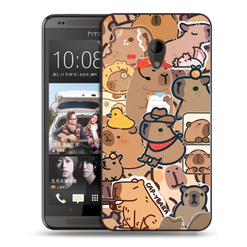 Силиконовый чехол на HTC Desire 700 с принтом капибара