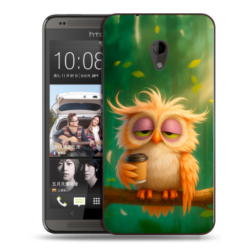 Силиконовый чехол на HTC Desire 700 с принтом сова