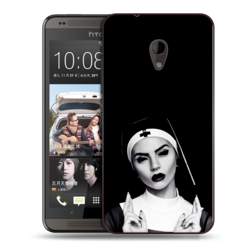 Силиконовый чехол на HTC Desire 700 с принтом монашка Силиконовый чехол на HTC Desire 700 с принтом монашка