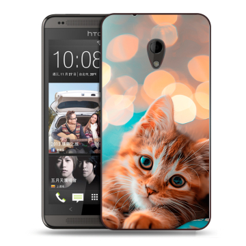 Силиконовый чехол на HTC Desire 700 с принтом котик Силиконовый чехол на HTC Desire 700 с принтом котик