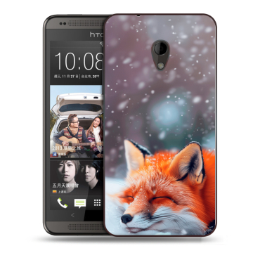 Силиконовый чехол на HTC Desire 700 с принтом лиса Силиконовый чехол на HTC Desire 700 с принтом лиса