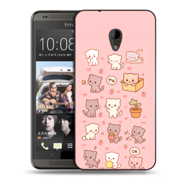 Силиконовый чехол на HTC Desire 700 с принтом Hello Kitty Хелоу Кити