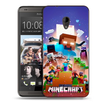 Силиконовый чехол на HTC Desire 700 с принтом Майнкрафт Minecraft Силиконовый чехол на HTC Desire 700 с принтом Майнкрафт Minecraft