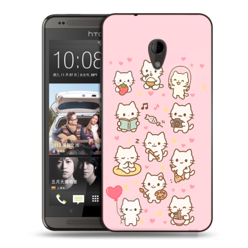 Силиконовый чехол на HTC Desire 700 с принтом Hello Kitty Хелоу Кити