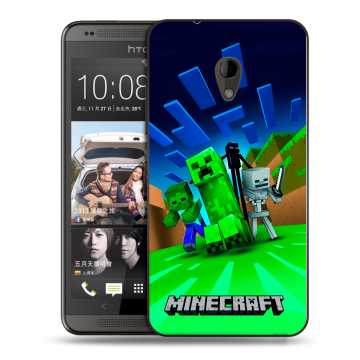 Силиконовый чехол на HTC Desire 700 с принтом Майнкрафт Силиконовый чехол на HTC Desire 700 с принтом Майнкрафт