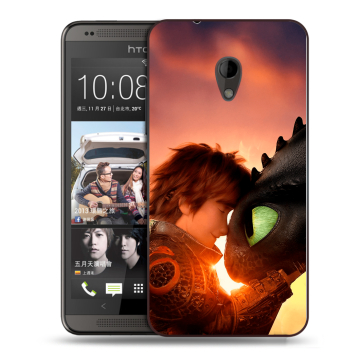 Силиконовый чехол на HTC Desire 700 с принтом Как приручить дракона