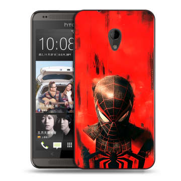 Силиконовый чехол на HTC Desire 700 с принтом человек паук spiderman