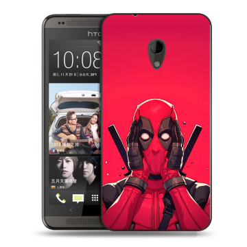 Силиконовый чехол на HTC Desire 700 с принтом Дедпул Deadpool