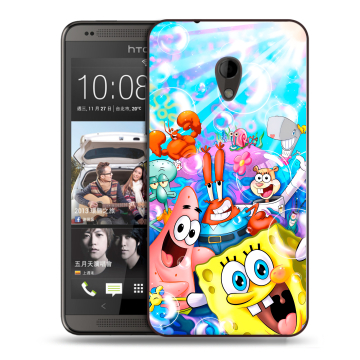 Силиконовый чехол на HTC Desire 700 с принтом спанчбоб спанч боб