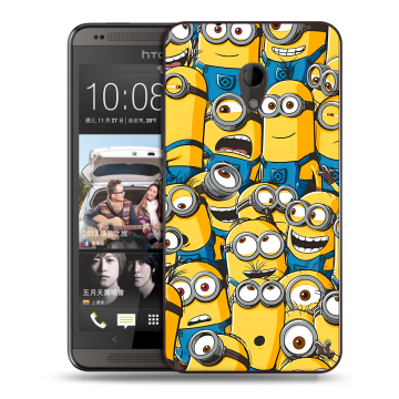 Силиконовый чехол на HTC Desire 700 с принтом Миньоны