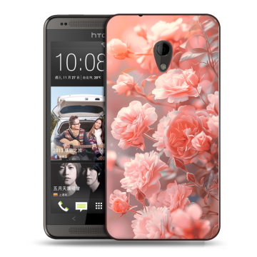 Силиконовый чехол на HTC Desire 700 с принтом Розы цветы