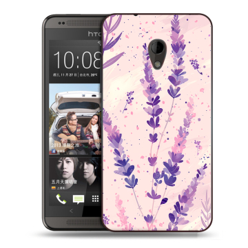 Силиконовый чехол на HTC Desire 700 с принтом цветы лаванда