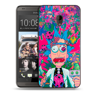 Силиконовый чехол на HTC Desire 700 с принтом Рик и Морти Rick Morty