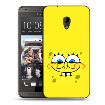 Силиконовый чехол на HTC Desire 700 с принтом спанчбоб спанч боб