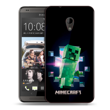 Силиконовый чехол на HTC Desire 700 с принтом Майнкрафт Minecraft