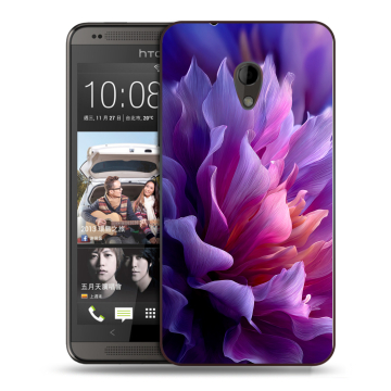 Силиконовый чехол на HTC Desire 700 с принтом женский цветы