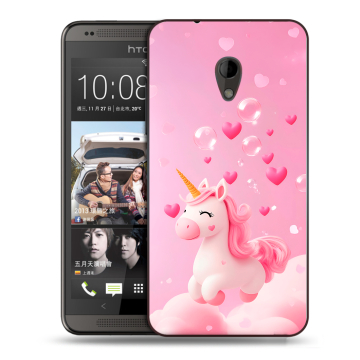 Силиконовый чехол на HTC Desire 700 с принтом Единорог
