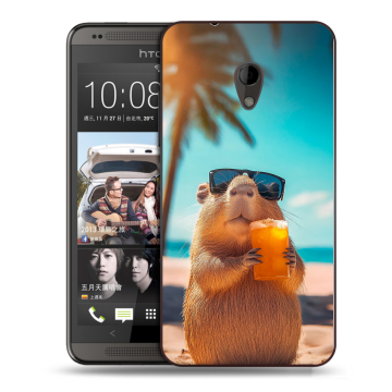 Силиконовый чехол на HTC Desire 700 с принтом Капибара