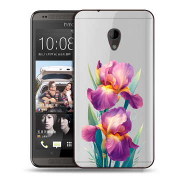 Силиконовый чехол на HTC Desire 700 с принтом Цветы орхидеи