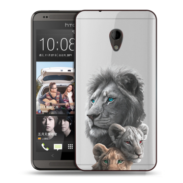 Силиконовый чехол на HTC Desire 700 с принтом Львы