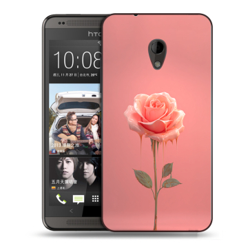 Силиконовый чехол на HTC Desire 700 с принтом Розовая роза