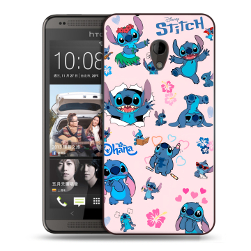 Силиконовый чехол на HTC Desire 700 с принтом Лило и Стич