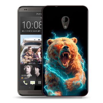 Силиконовый чехол на HTC Desire 700 с принтом Медведь