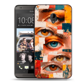 Силиконовый чехол на HTC Desire 700 с принтом Модный принт