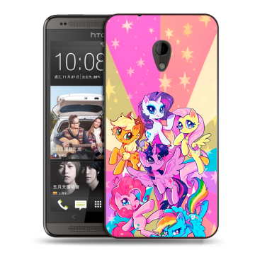 Силиконовый чехол на HTC Desire 700 с принтом My little pony Дружба чудо