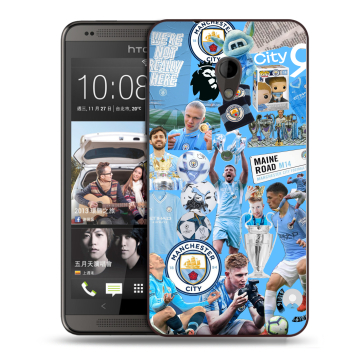 Силиконовый чехол на HTC Desire 700 с принтом Man City Манчестер Сити