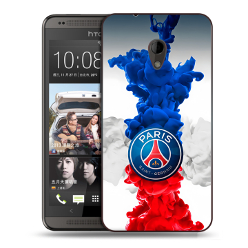 Силиконовый чехол на HTC Desire 700 с принтом PSG ПСЖ