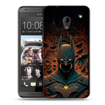 Силиконовый чехол на HTC Desire 700 с принтом Batman Бэтмен