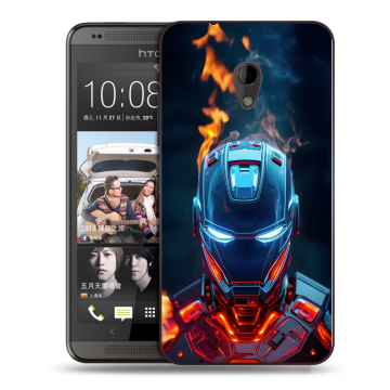 Силиконовый чехол на HTC Desire 700 с принтом IronMan Железный человек