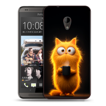 Силиконовый чехол на HTC Desire 700 с принтом Смешной кот