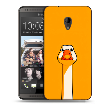 Силиконовый чехол на HTC Desire 700 с принтом Смешная утка