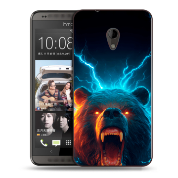Силиконовый чехол на HTC Desire 700 с принтом Медведь