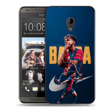 Силиконовый чехол на HTC Desire 700 с принтом Барселона Barca Yamal 