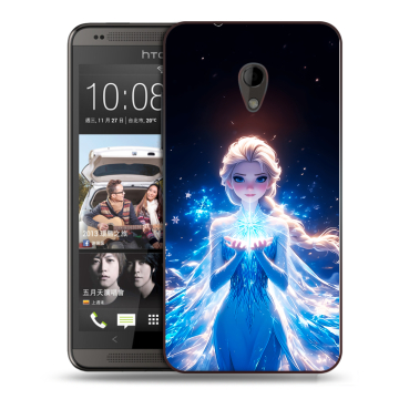 Силиконовый чехол на HTC Desire 700 с принтом Холодное сердце Frozen