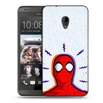 Силиконовый чехол на HTC Desire 700 с принтом Spiderman Человек паук