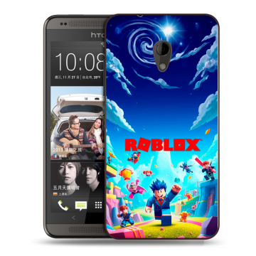 Силиконовый чехол на HTC Desire 700 с принтом Roblox Роблокс