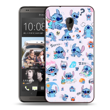 Силиконовый чехол на HTC Desire 700 с принтом Лило и Стич
