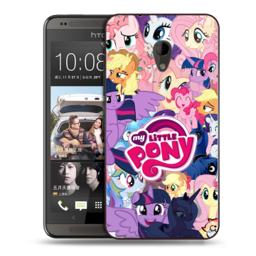Силиконовый чехол на HTC Desire 700 с принтом My little pony Дружба чудо