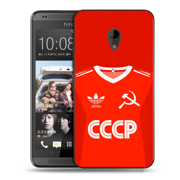 Силиконовый чехол на HTC Desire 700 с принтом Флаг Герб СССР